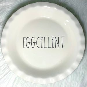 Rae Dunn EGGCELLENT Pie Plate